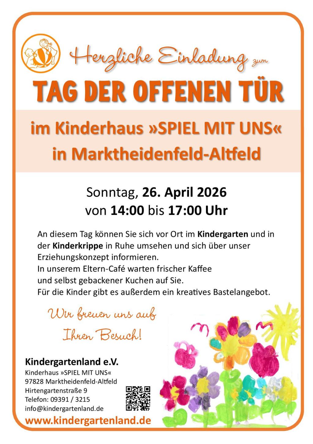 Tag der offenen Tür im Kinderhaus SPIEL MIT UNS in Marktheidenfeld-Altlfeld im April 2026